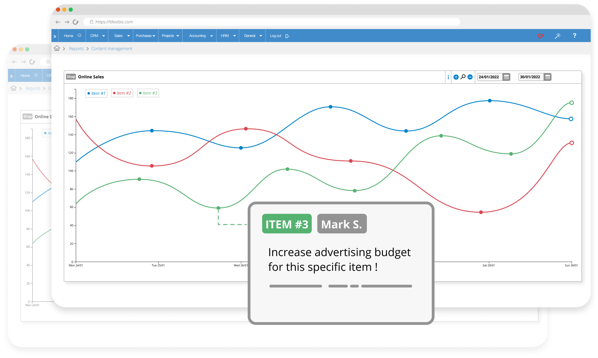 Online sales reports